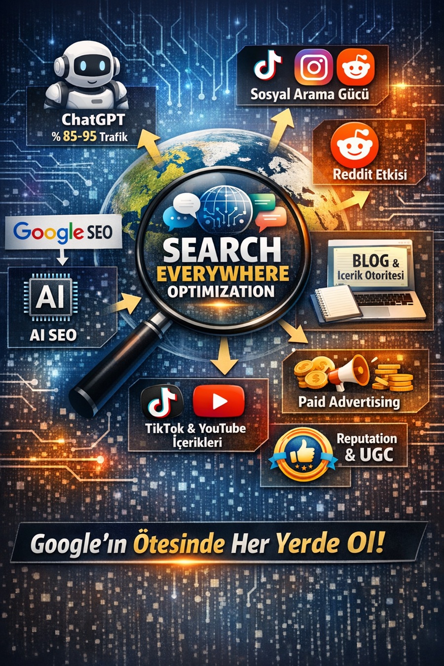 Her yerde arama optimizsayonu
